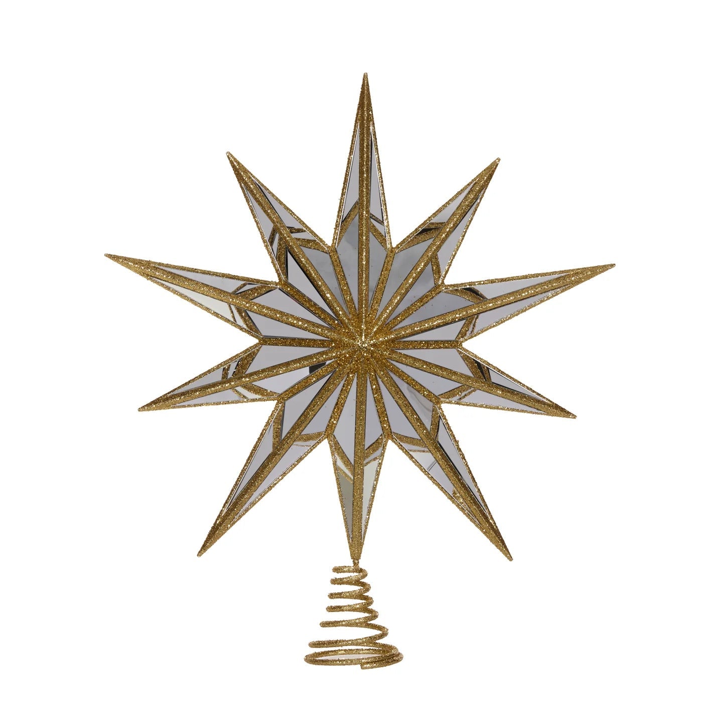 XL 10 POINT MIRRORED TREE TOPPER STAR GOLD - Pure Apotheca