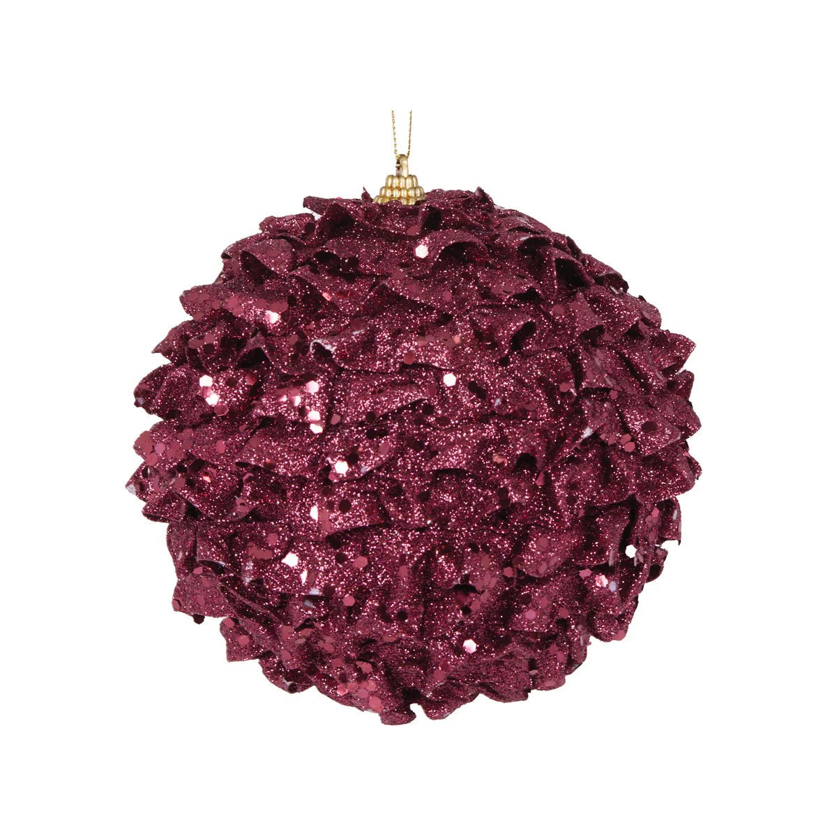 XL BURGUNDY RUFFLES BAUBLE - Pure Apotheca