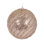 XL CHAMPAGNE GLITTERED SWIRL BAUBLE - Pure Apotheca