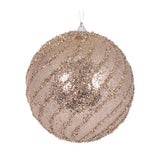 XL CHAMPAGNE GLITTERED SWIRL BAUBLE - Pure Apotheca