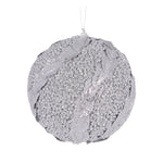 XL SILVER GLITTER LEAF BAUBLE - Pure Apotheca