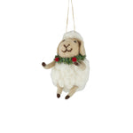 Xmas Sheep Hanger Felt 13x7cm White - Pure Apotheca