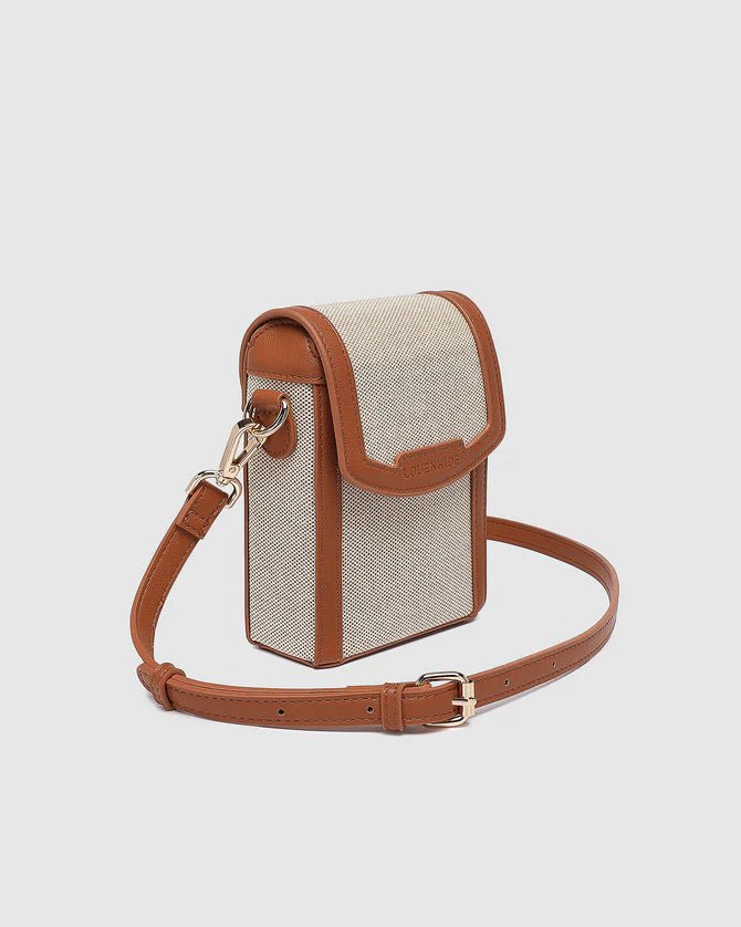 Yoko Canvas Phone Bag Tan - Pure Apotheca