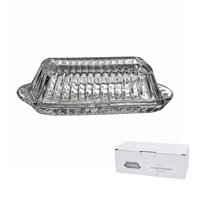 YVES GLASS BUTTER DISH - Pure Apotheca