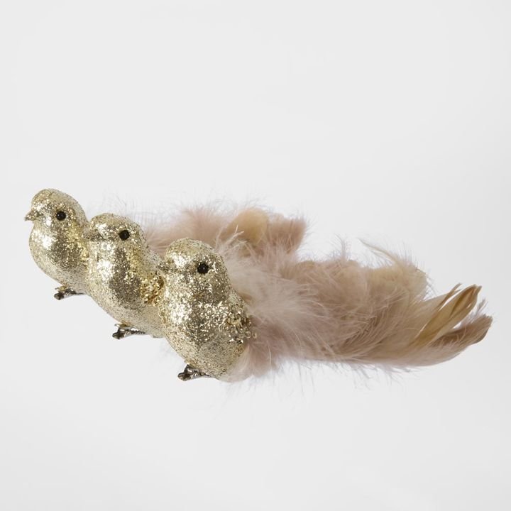 Zaza Clip on Bird Set of 3 Gold - Pure Apotheca