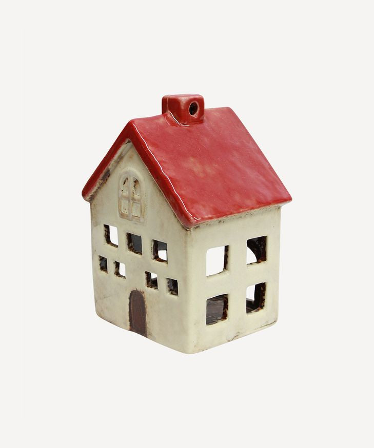 Alsace Tea Light Villa Red White - Pure Apotheca