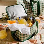 Darcy Green Cream Picnic Bag - Pure Apotheca