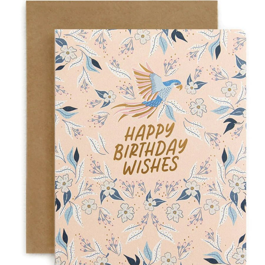 Happy Birthday Wishes Parrot Greeting Card - Pure Apotheca