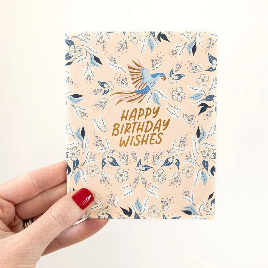 Happy Birthday Wishes Parrot Greeting Card - Pure Apotheca