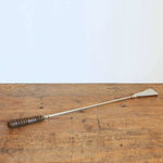 Long Shoe Horn Nickel Finish with Wooden Handle - Pure Apotheca