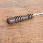 Long Shoe Horn Nickel Finish with Wooden Handle - Pure Apotheca