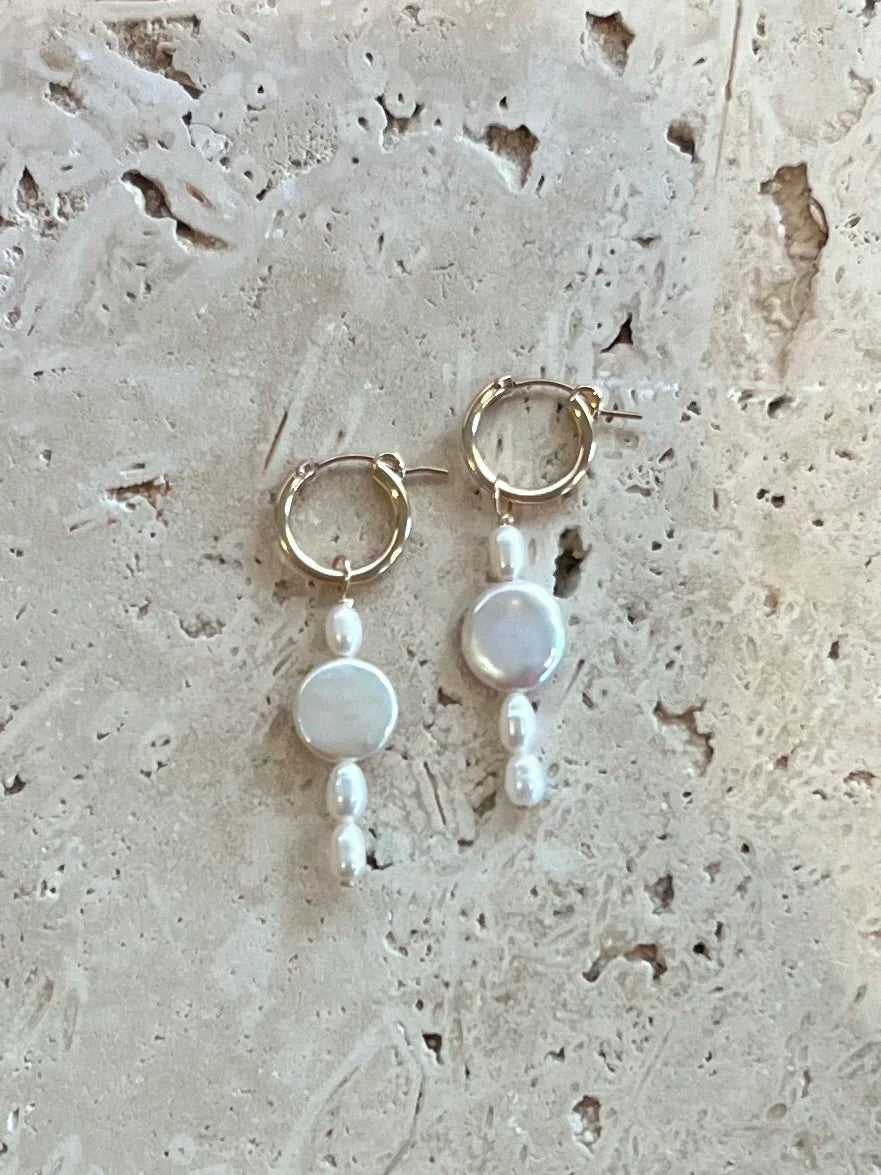 Lottie 14K Gold Freshwater Pearl Earrings - Pure Apotheca