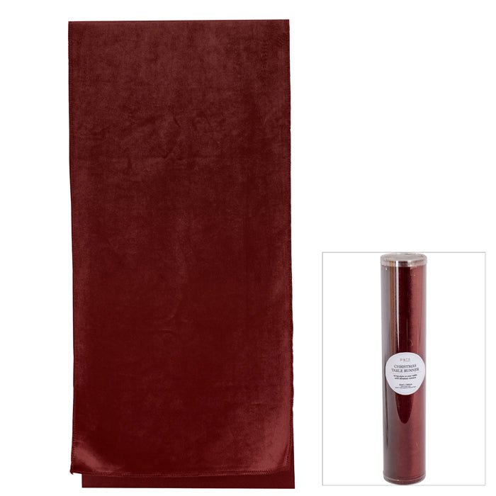 LUXE VELVET TABLE RUNNER 200CM BURGUNDY - Pure Apotheca