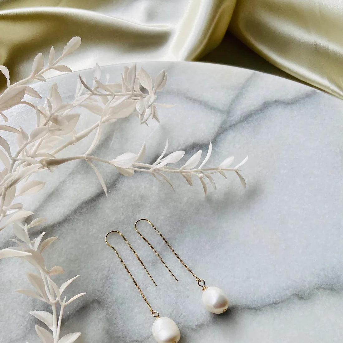 Lydia 14K gold freshwater pearl earrings - Pure Apotheca