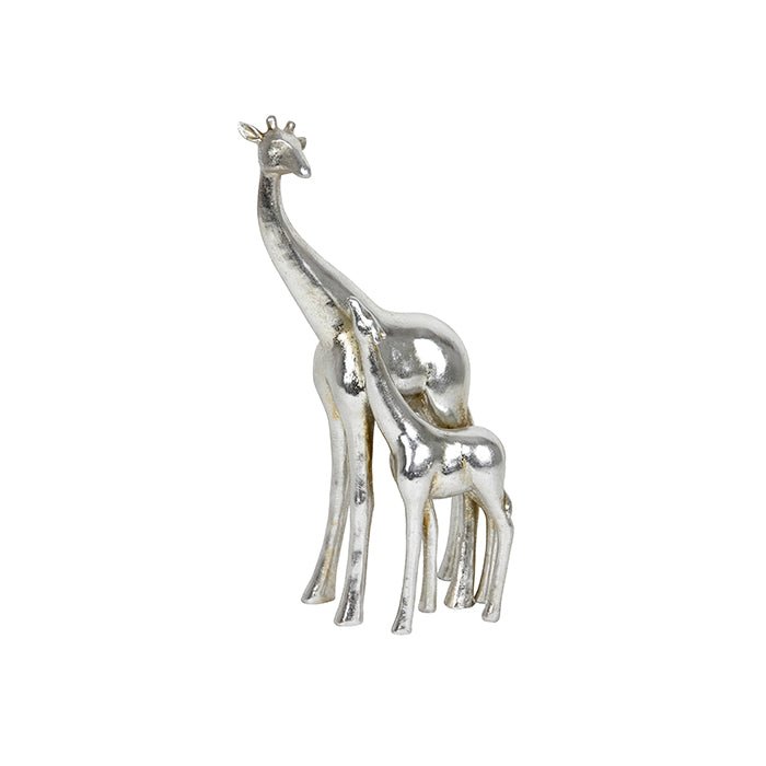 Raj Resin Silver Giraffe Mother & Child - Pure Apotheca