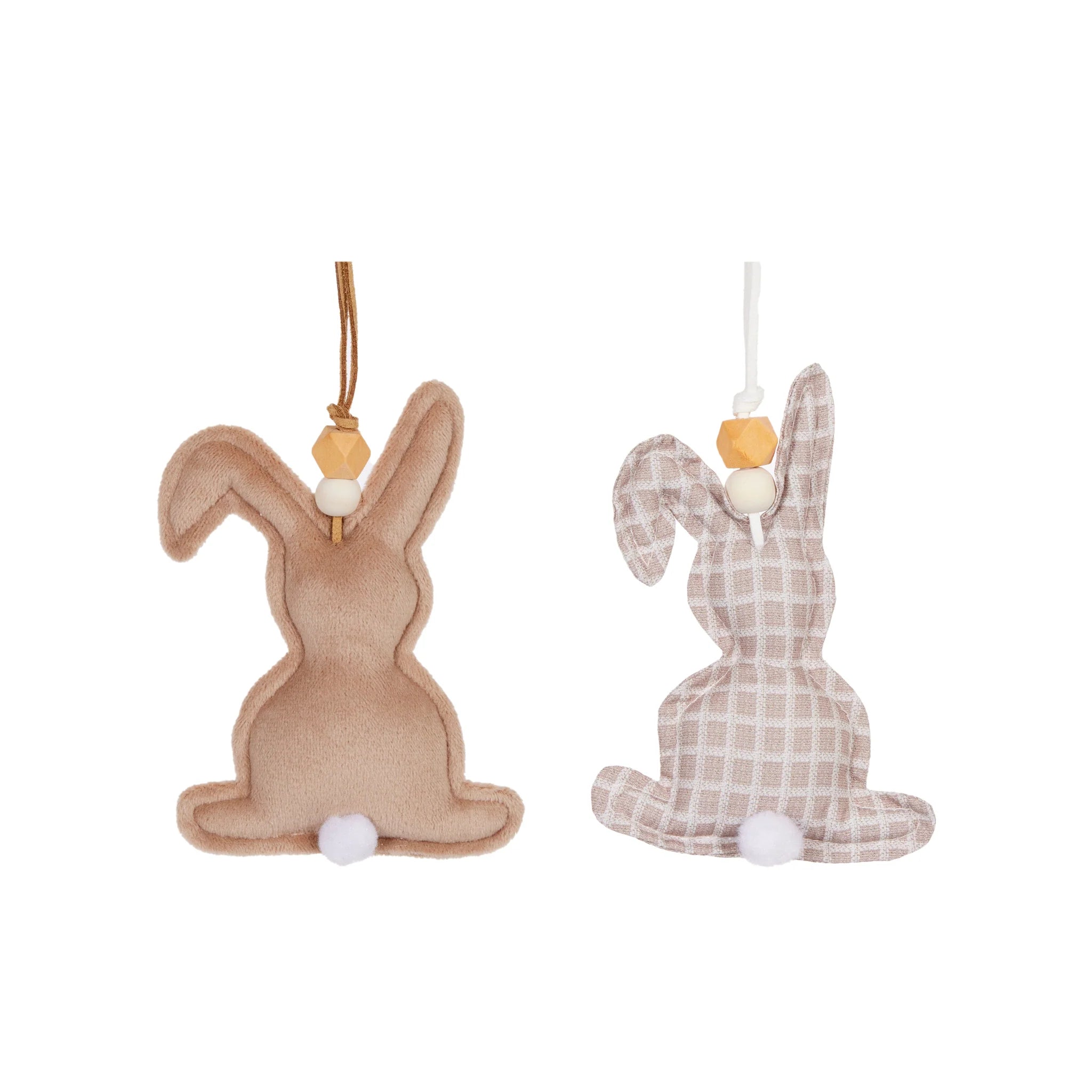 Sand Gingham Rabbit Hanging - Pure Apotheca