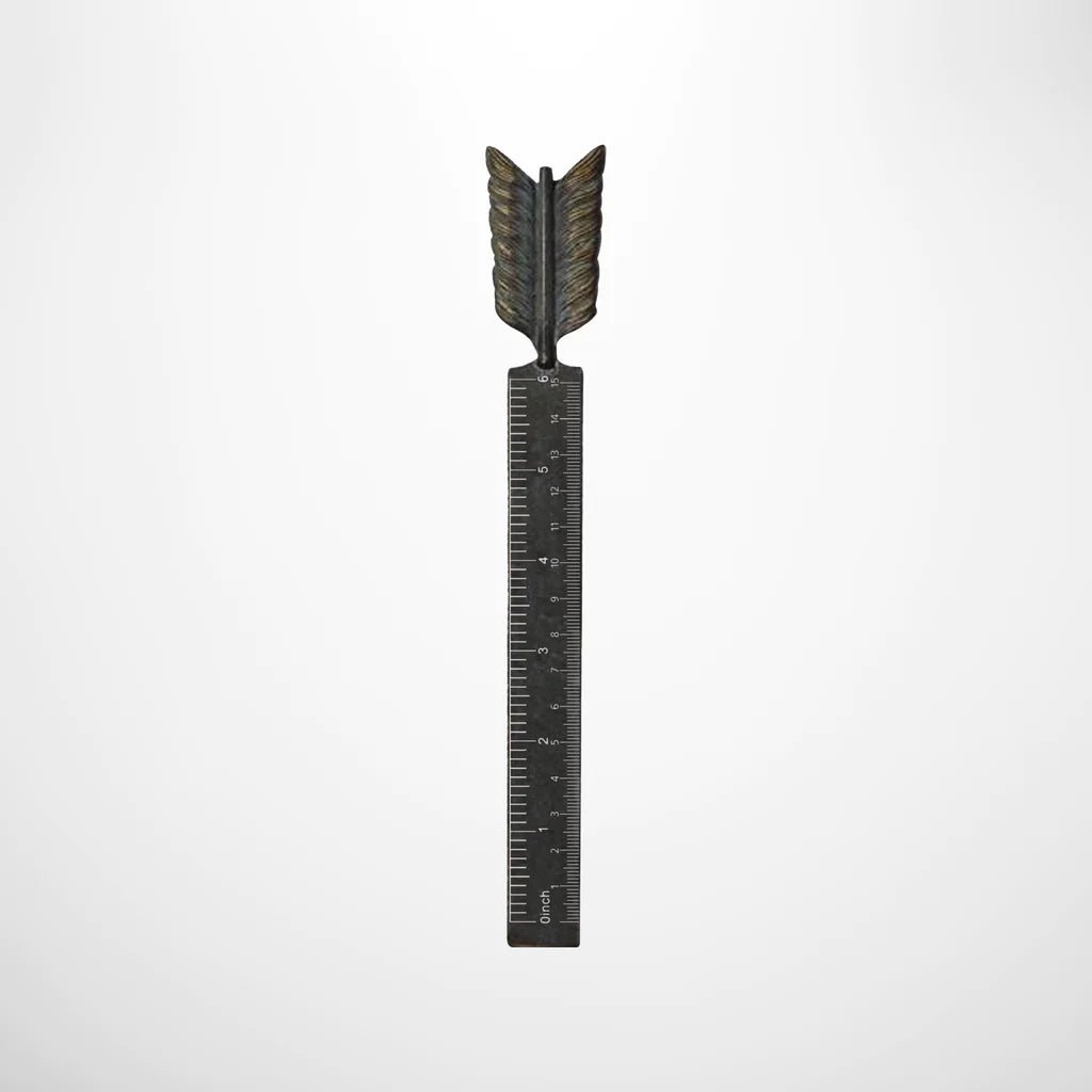 Vintage Verdigris Pewter Arrow Ruler - Pure Apotheca